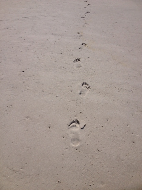 Panama Beach Footprints
